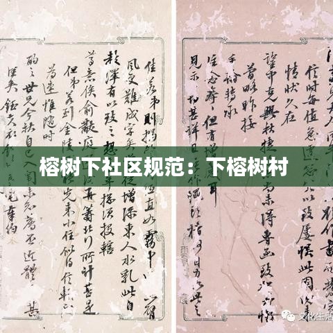 榕樹下社區(qū)規(guī)范：下榕樹村 