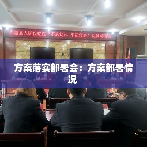 方案落實(shí)部署會：方案部署情況 