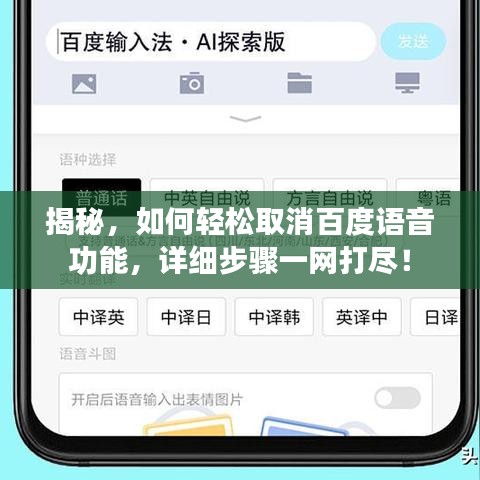 揭秘，如何輕松取消百度語音功能，詳細(xì)步驟一網(wǎng)打盡！