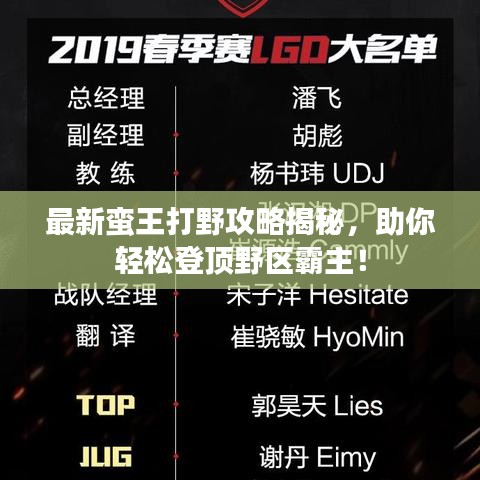 最新蠻王打野攻略揭秘，助你輕松登頂野區(qū)霸主！
