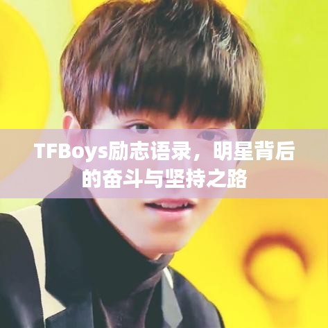 TFBoys勵志語錄，明星背后的奮斗與堅持之路