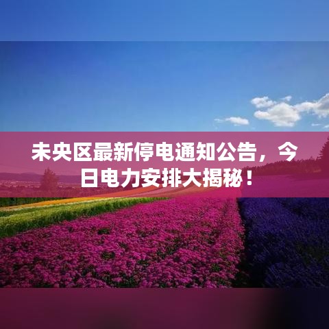 未央?yún)^(qū)最新停電通知公告，今日電力安排大揭秘！