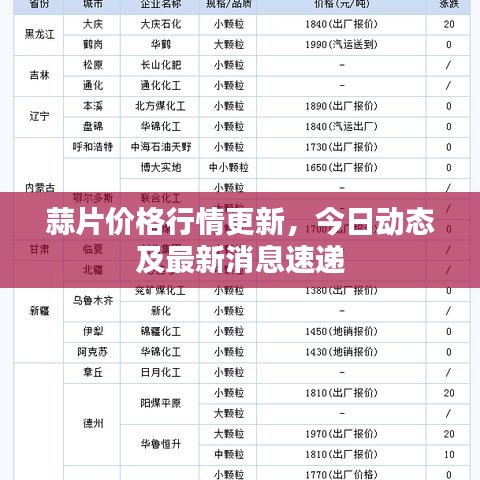蒜片價格行情更新，今日動態(tài)及最新消息速遞
