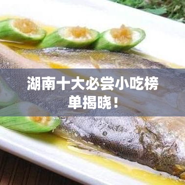 湖南十大必嘗小吃榜單揭曉！